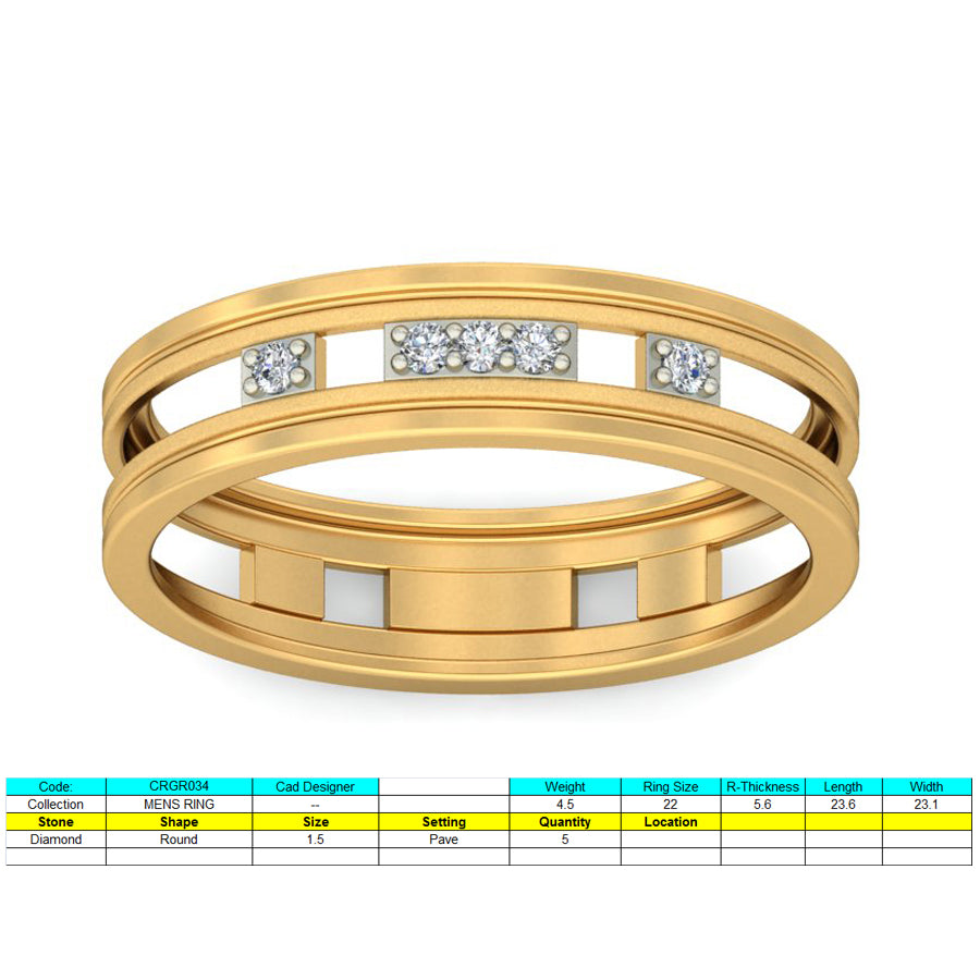 3D Jewelry Files Ring Model 3DM STL CRGR034