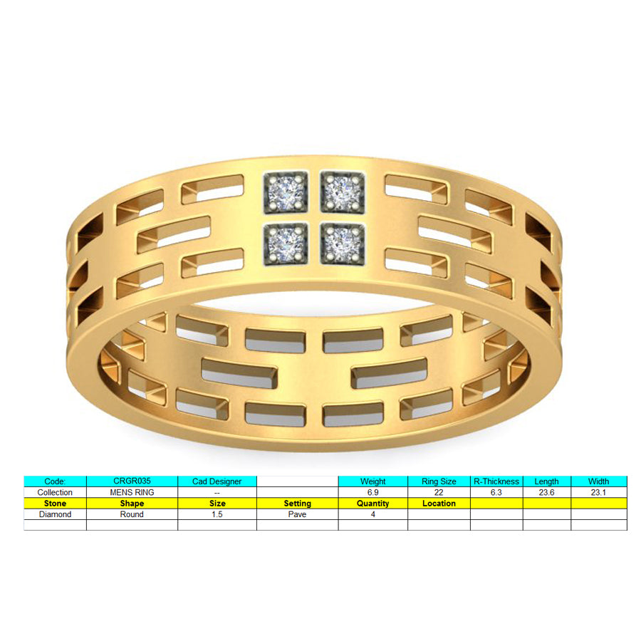 3D Jewelry Files Ring Model 3DM STL CRGR035