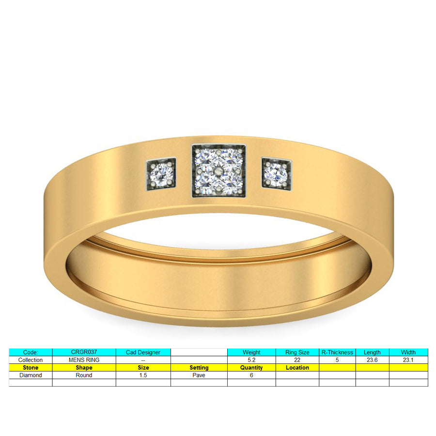 3D Jewelry Files Ring Model 3DM STL CRGR037