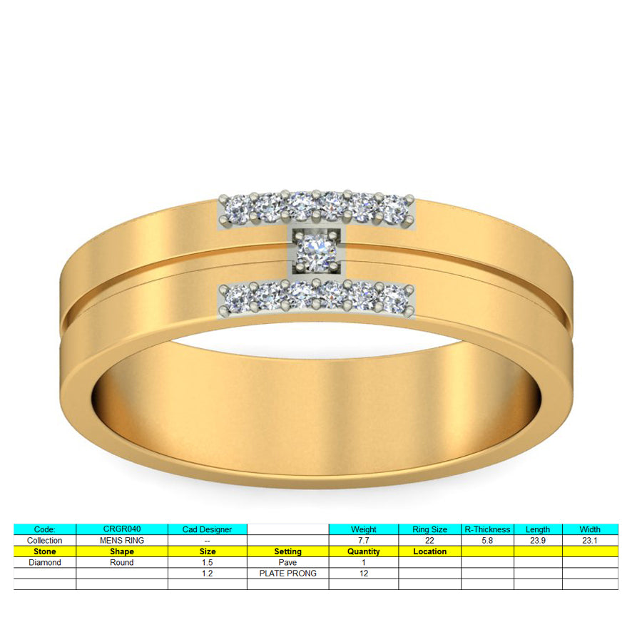 3D Jewelry Files Ring Model 3DM STL CRGR040