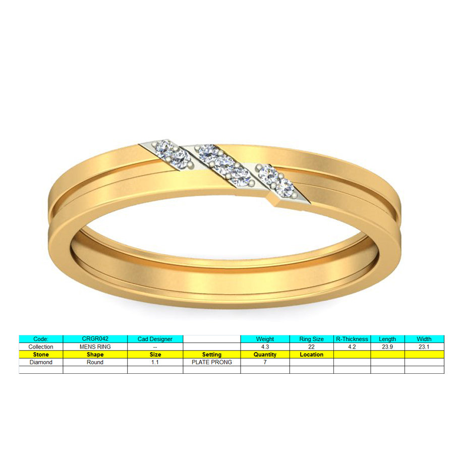 3D Jewelry Files Ring Model 3DM STL CRGR042