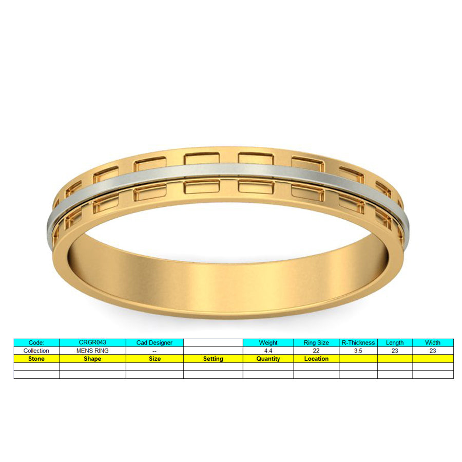 3D Jewelry Files Ring Model 3DM STL CRGR043