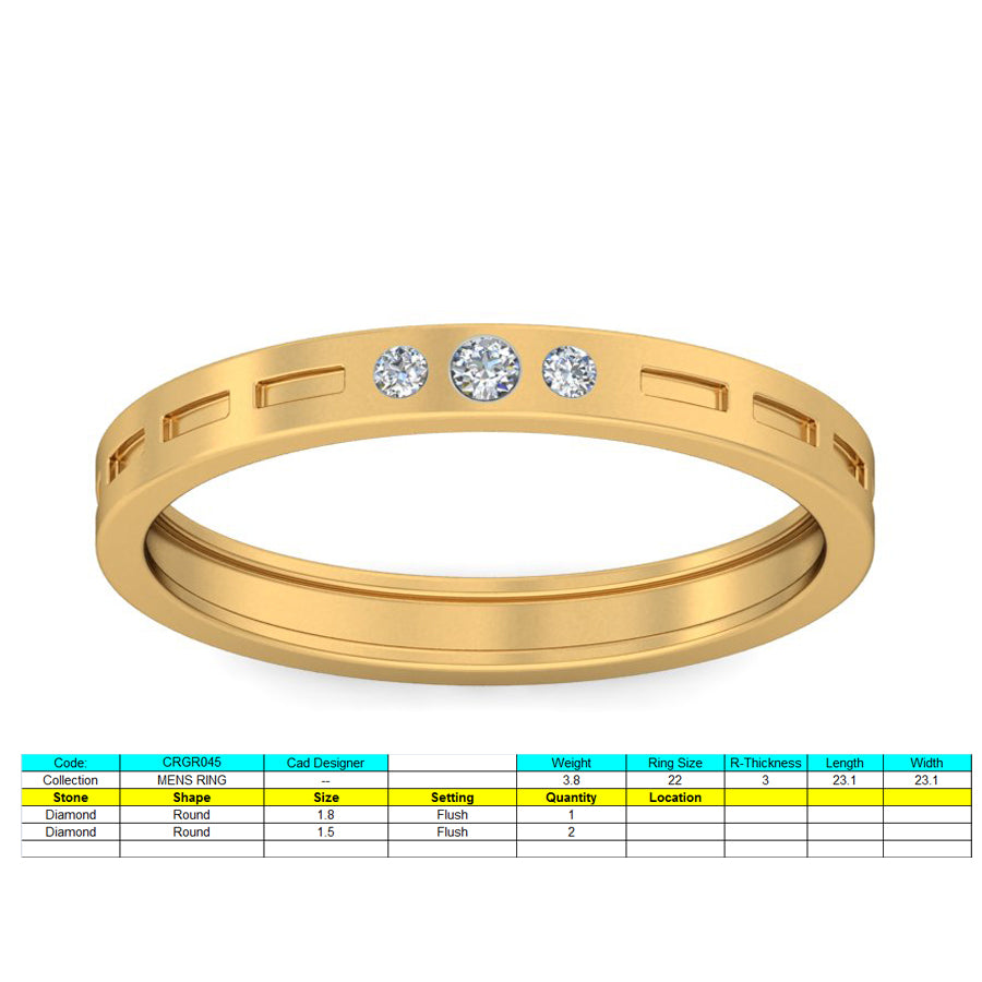 3D Jewelry Files Ring Model 3DM STL CRGR045