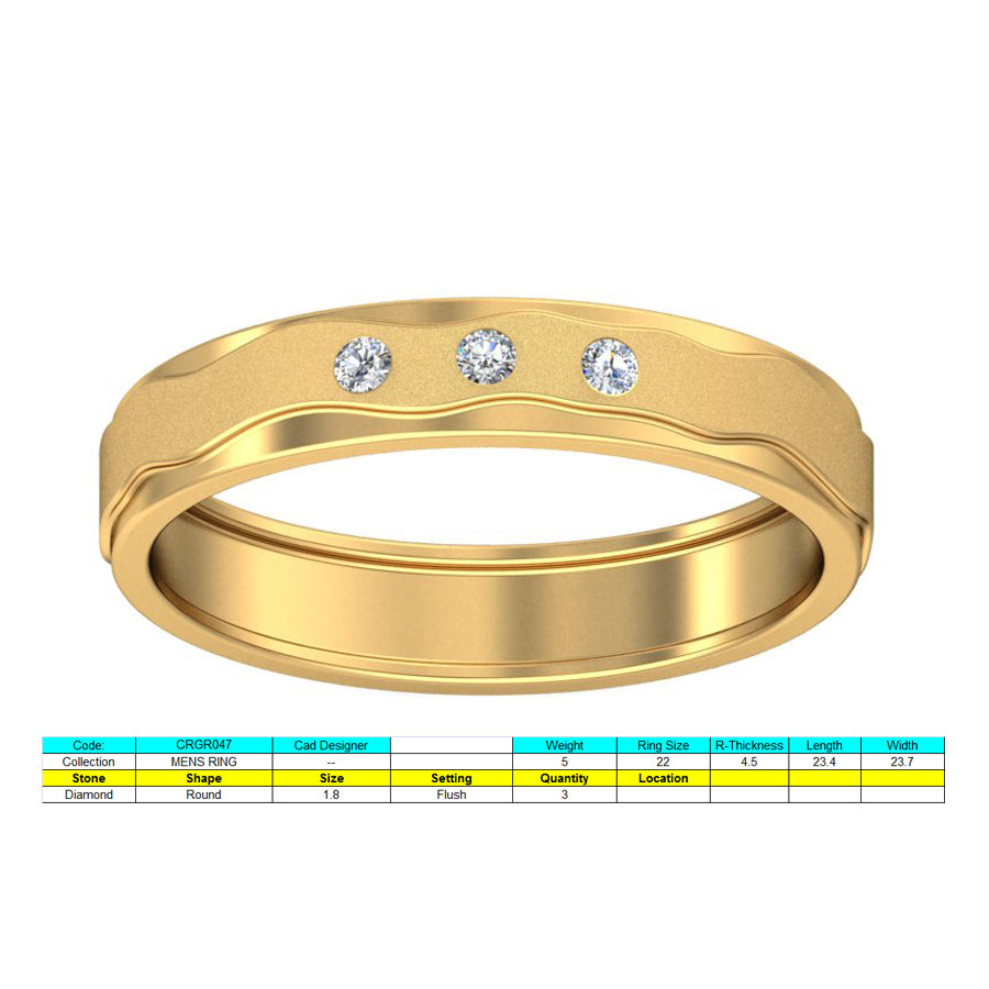 3D Jewelry Files Ring Model 3DM STL CRGR047