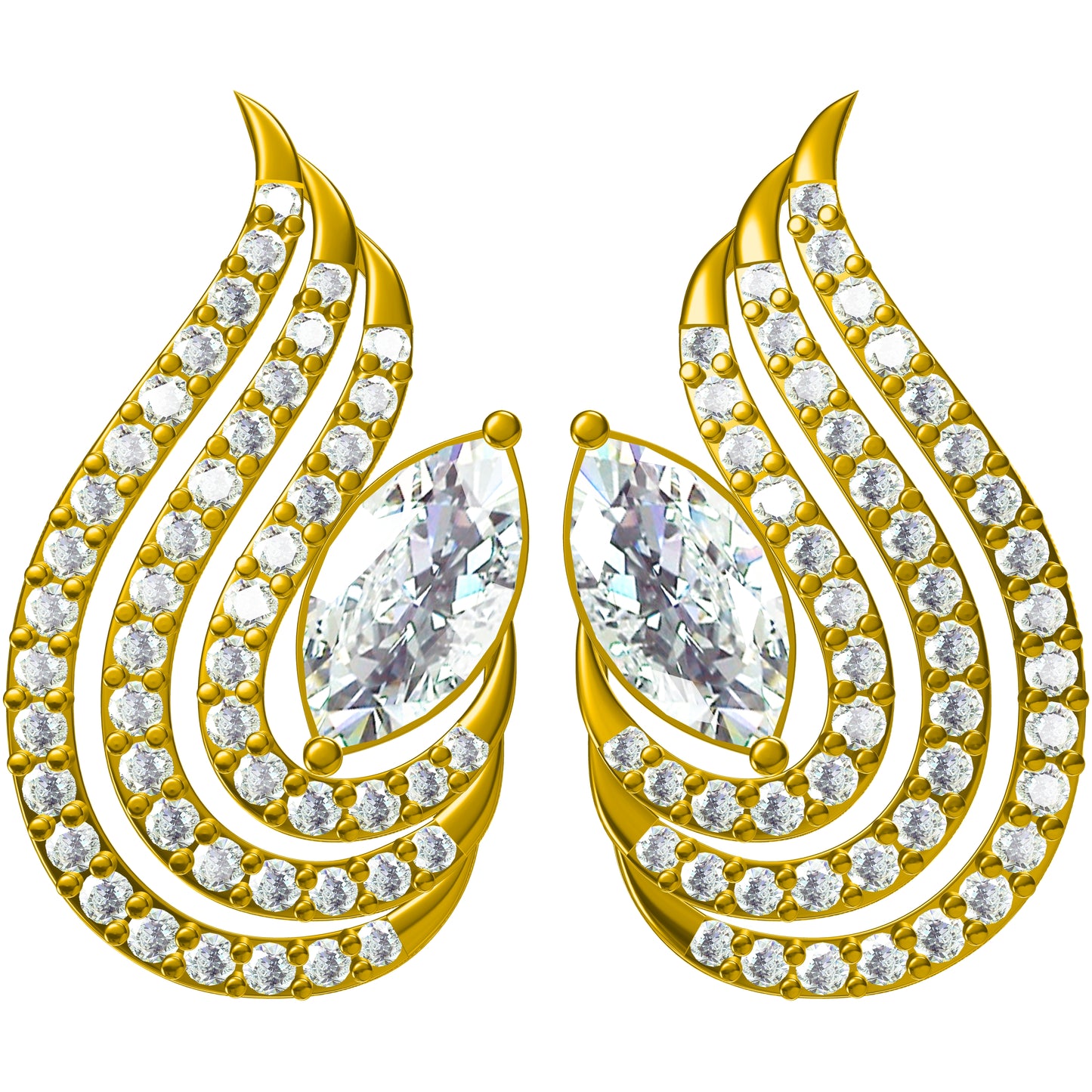 3D Jewelry Design Earring Files JCAD ER-088-1022