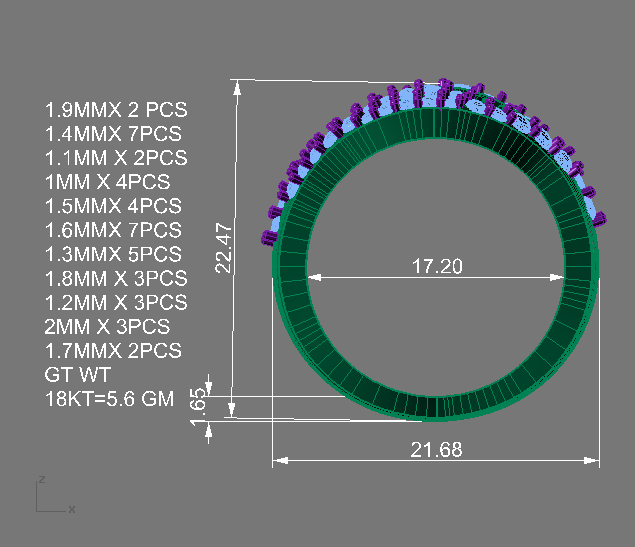 3D Jewelry Files Ring Model 3DM STL FR 016