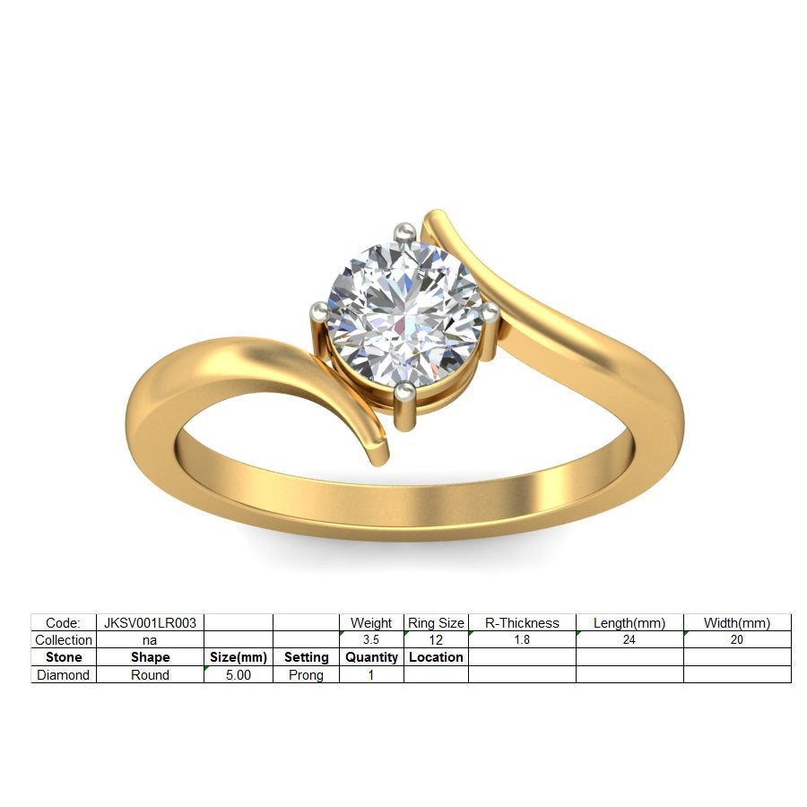 3D Jewelry Files Ring Model 3DM STL JKSV001LR003-Y