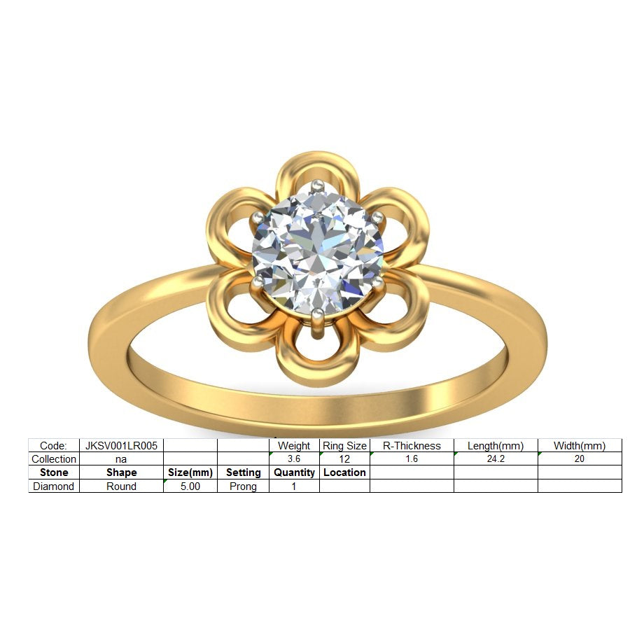 3D Jewelry Files Ring Model 3DM STL JKSV001LR005-Y