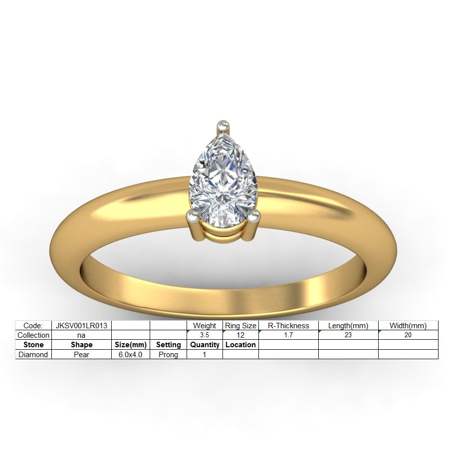 3D Jewelry Files Ring Model 3DM STL JKSV001LR013-Y