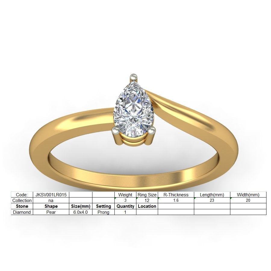 3D Jewelry Files Ring Model 3DM STL JKSV001LR015-Y