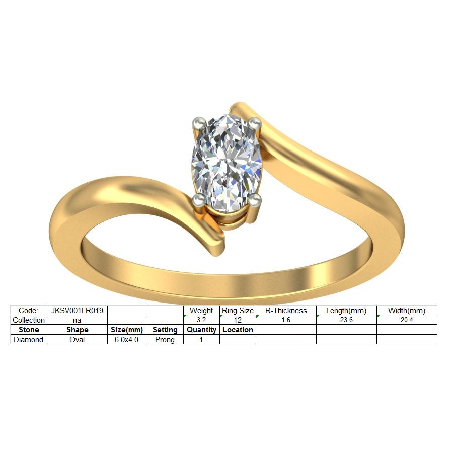 3D Jewelry Files Ring Model 3DM STL JKSV001LR019-Y