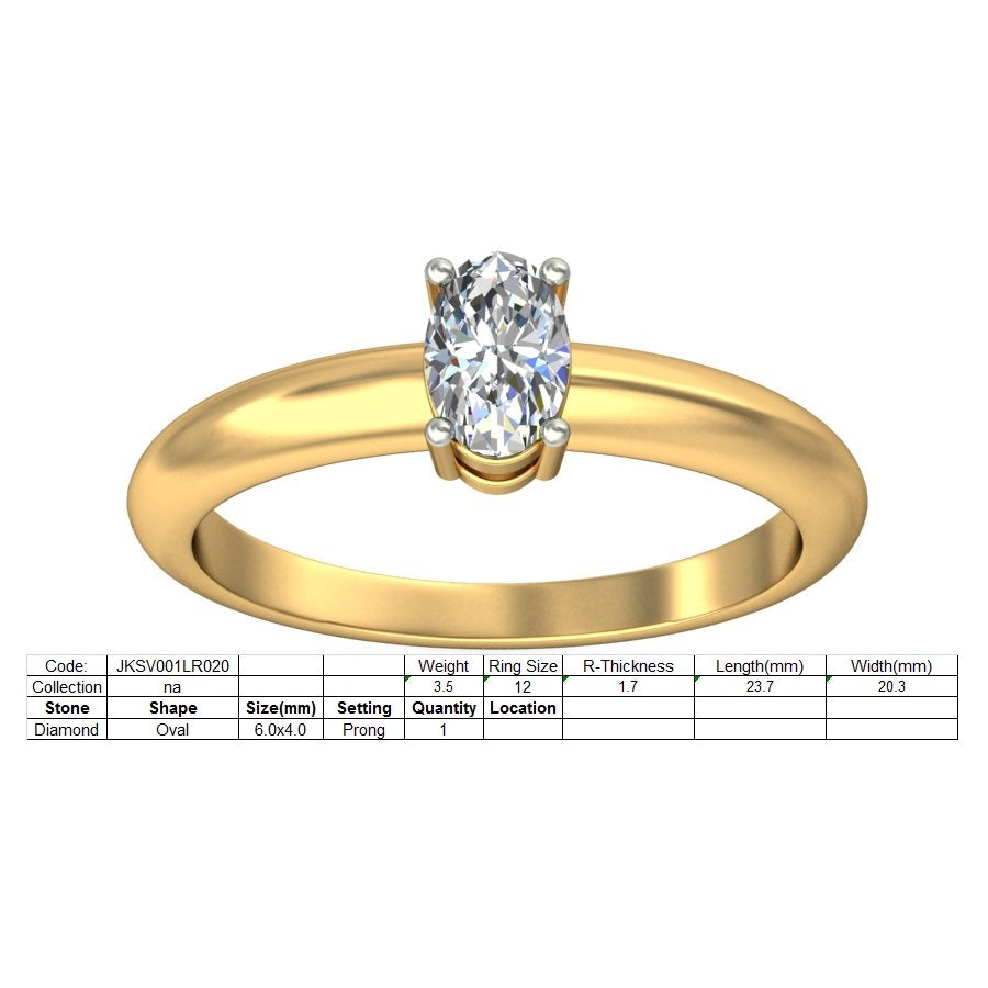 3D Jewelry Files Ring Model 3DM STL JKSV001LR020-Y