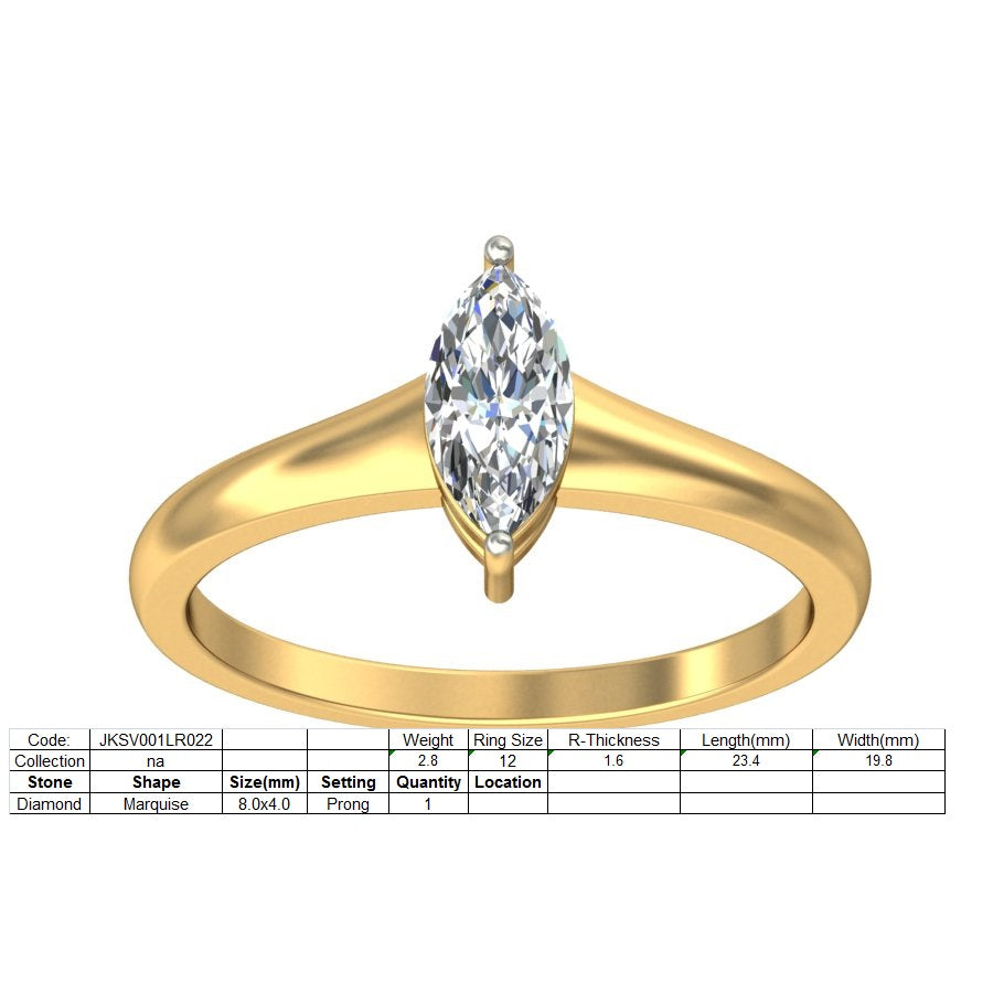 3D Jewelry Files Ring Model 3DM STL JKSV001LR022-Y