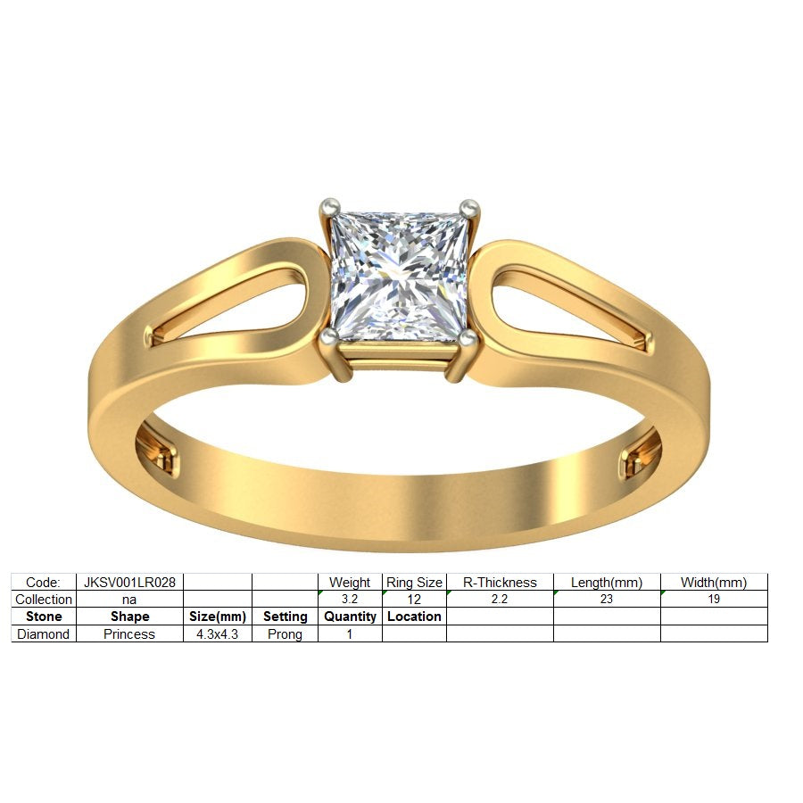 3D Jewelry Files Ring Model 3DM STL JKSV001LR028-Y