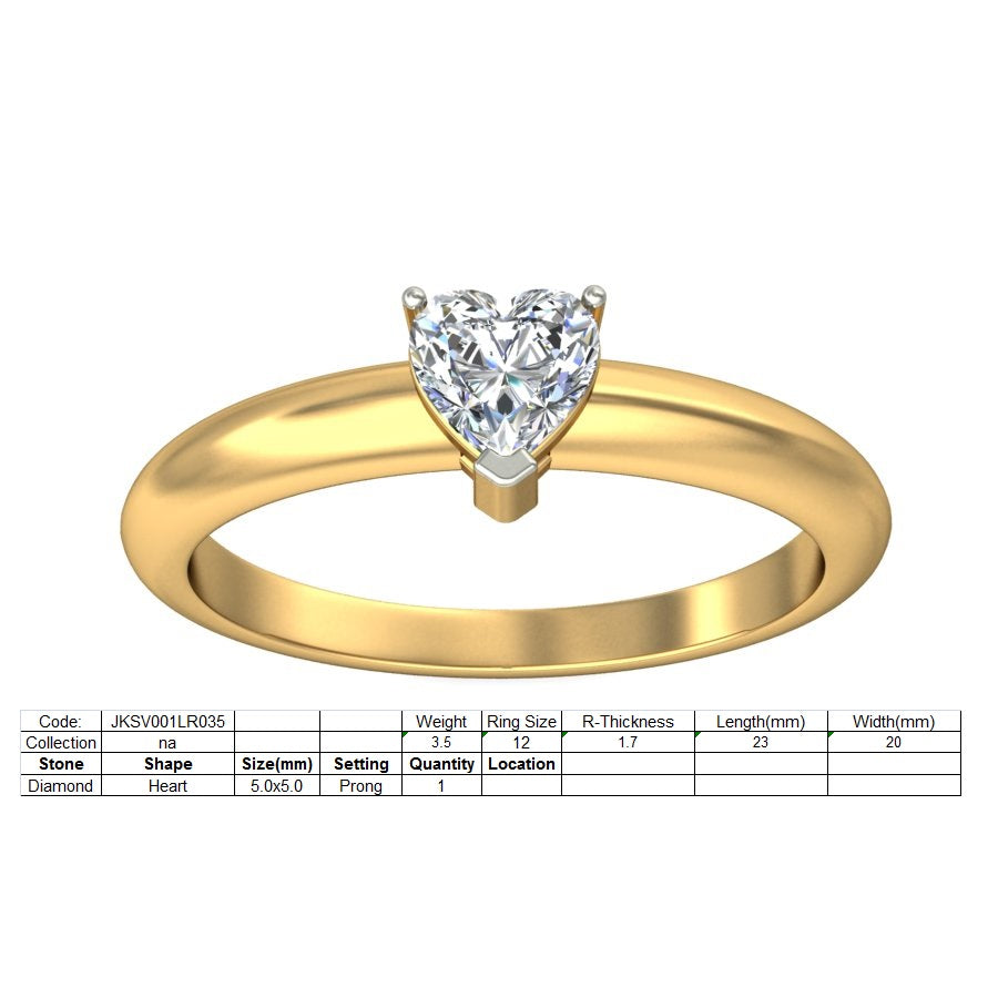 3D Jewelry Files Ring Model 3DM STL JKSV001LR035-Y