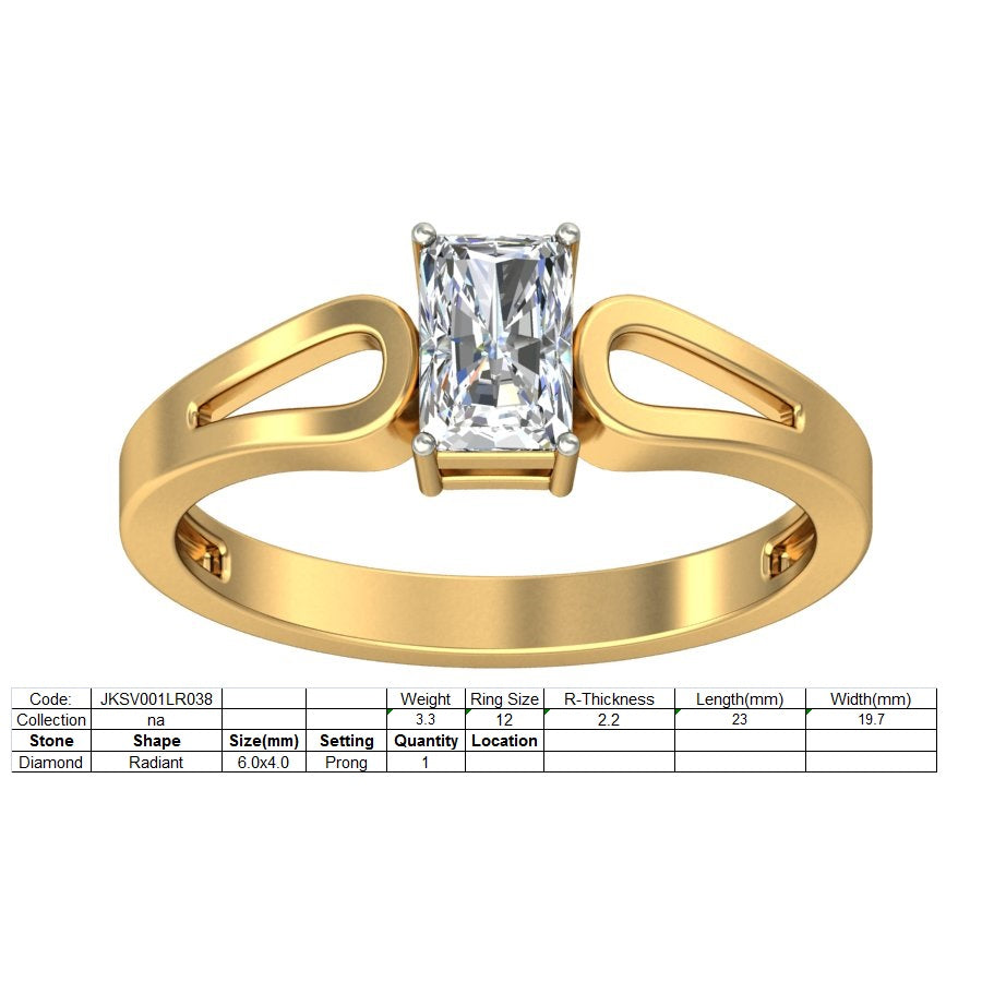 3D Jewelry Files Ring Model 3DM STL JKSV001LR038-Y