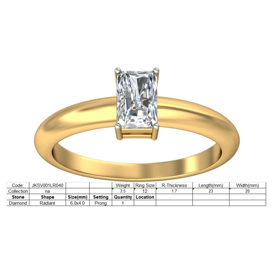 3D Jewelry Files Ring Model 3DM STL JKSV001LR040-Y