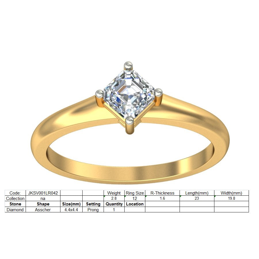 3D Jewelry Files Ring Model 3DM STL JKSV001LR042-Y