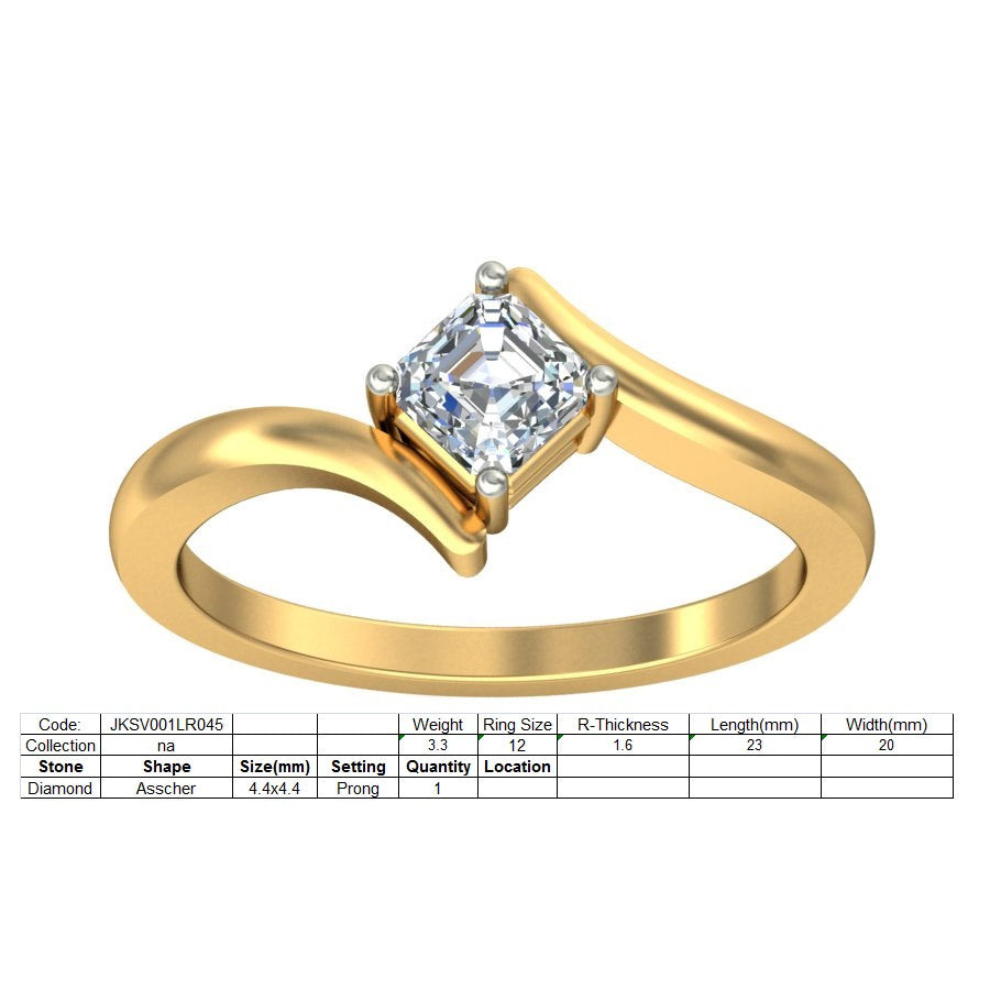 3D Jewelry Files Ring Model 3DM STL JKSV001LR045-Y