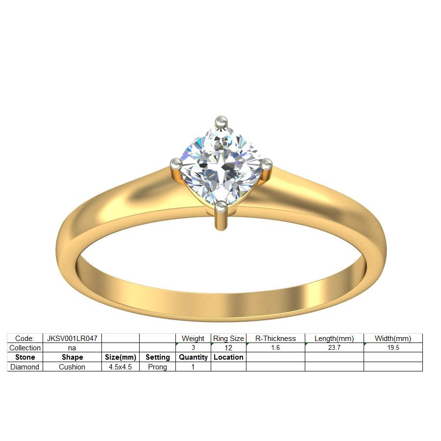 3D Jewelry Files Ring Model 3DM STL JKSV001LR047-Y