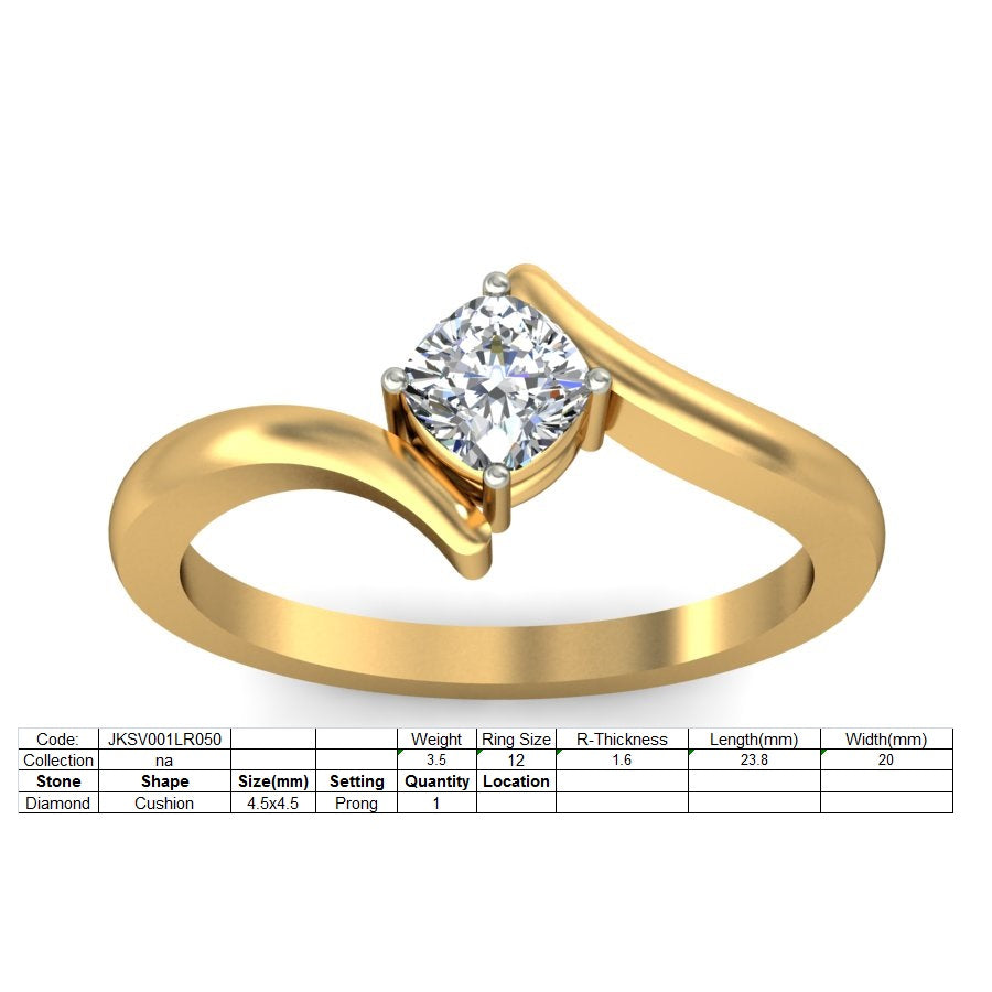 3D Jewelry Files Ring Model 3DM STL JKSV001LR050-Y