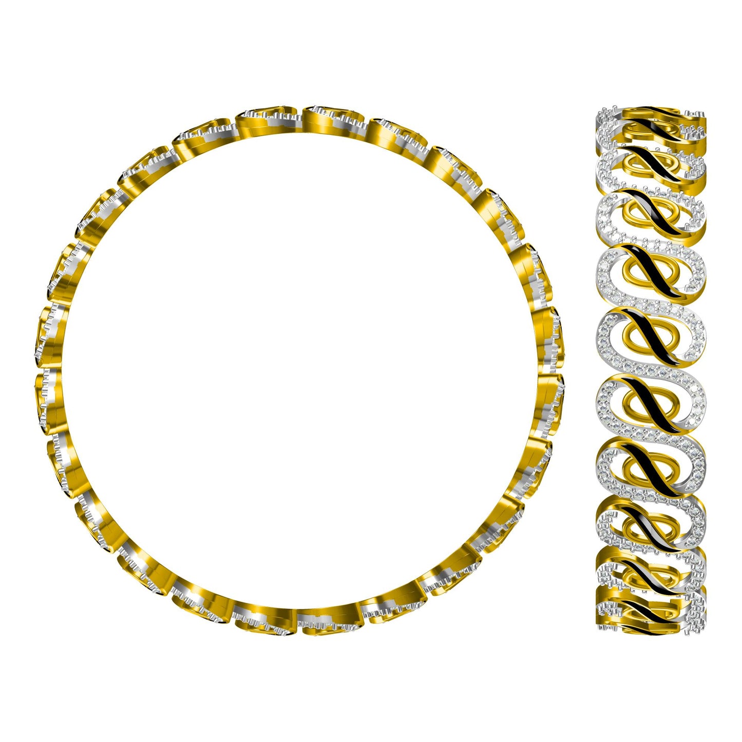 3D Jewelry Files Bracelet Model JCAD LBN-227-5300