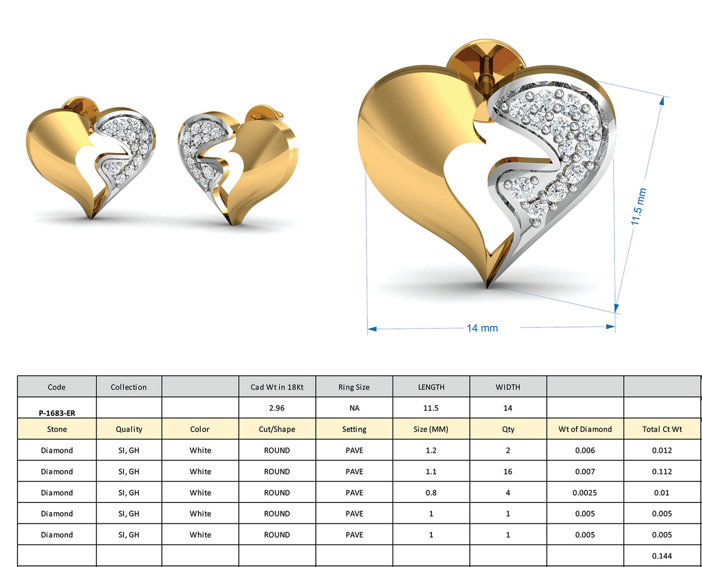 3D Jewelry Design Set Files STL 3DM P-1683