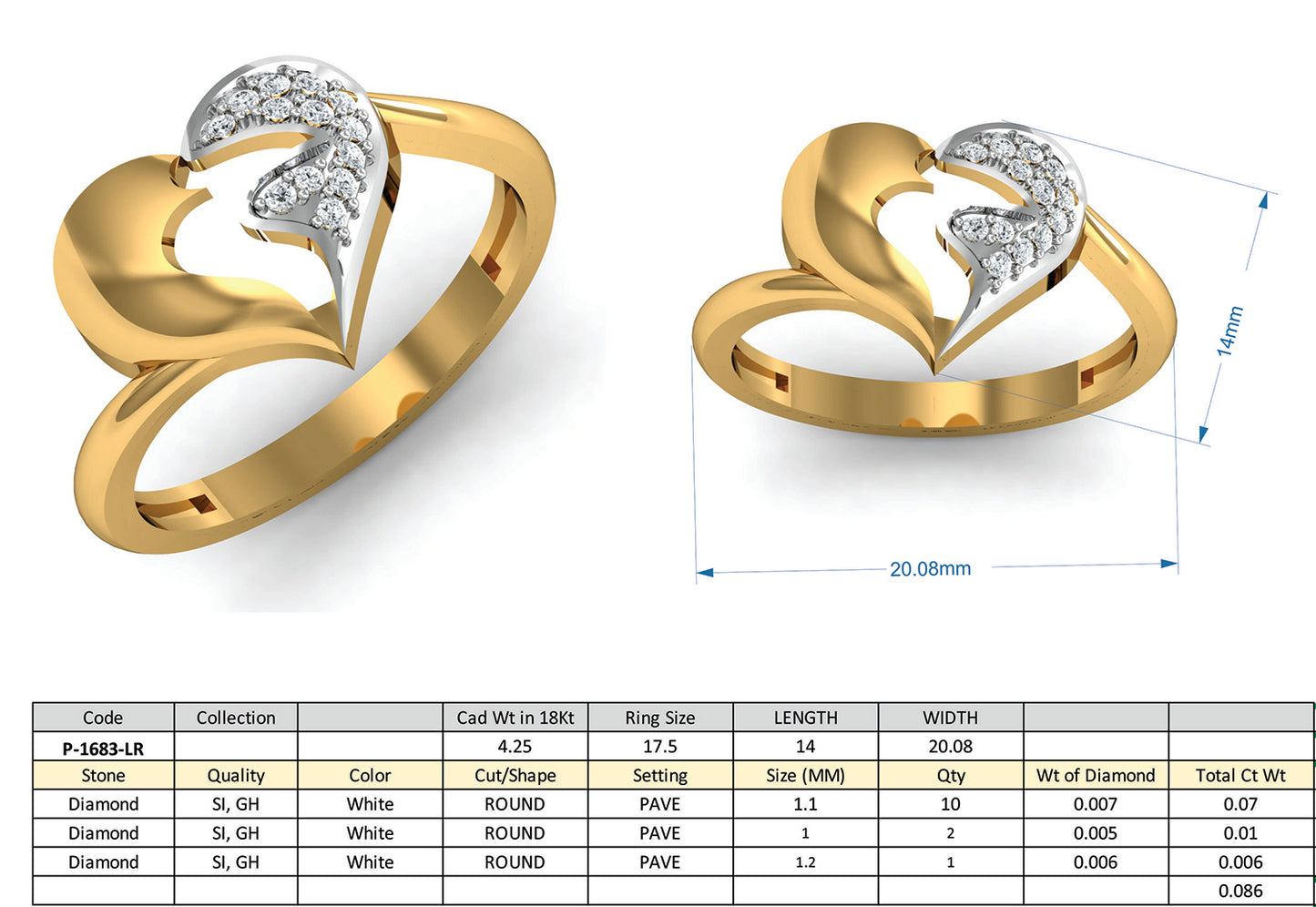 3D Jewelry Design Set Files STL 3DM P-1683