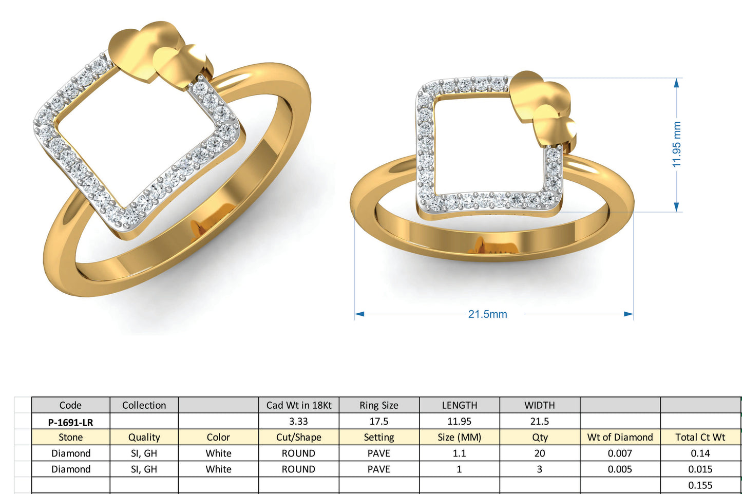 3D Jewelry Design Set Files STL 3DM P-1691