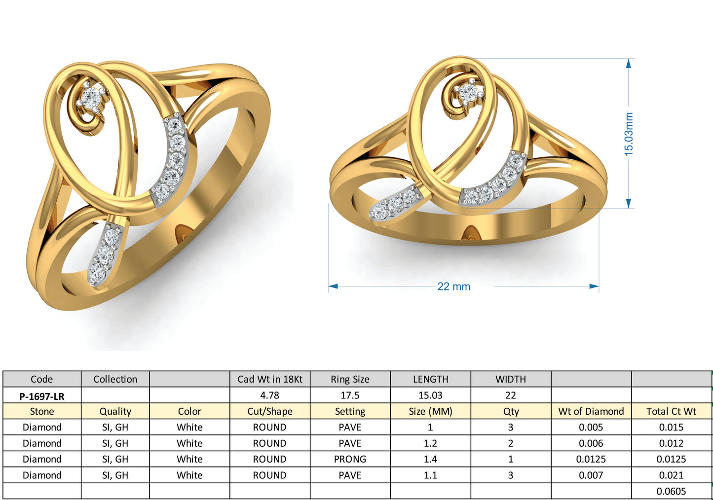 3D Jewelry Design Set Files STL 3DM p-1697