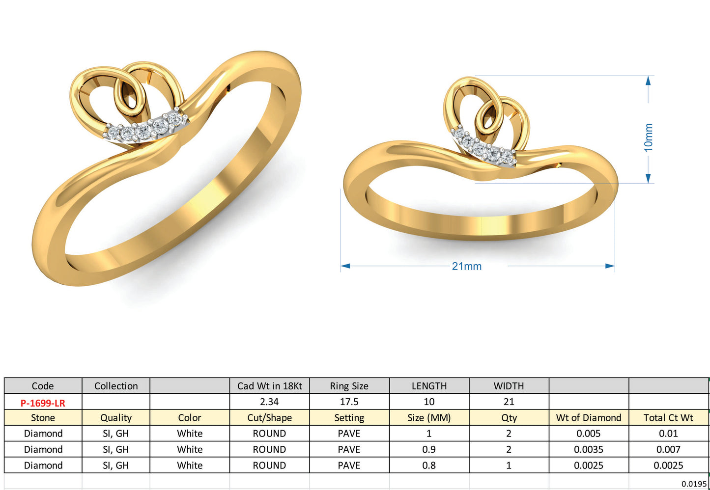 3D Jewelry Design Set Files STL 3DM p-1699