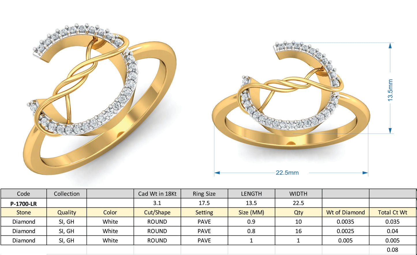 3D Jewelry Design Set Files STL 3DM p-1700