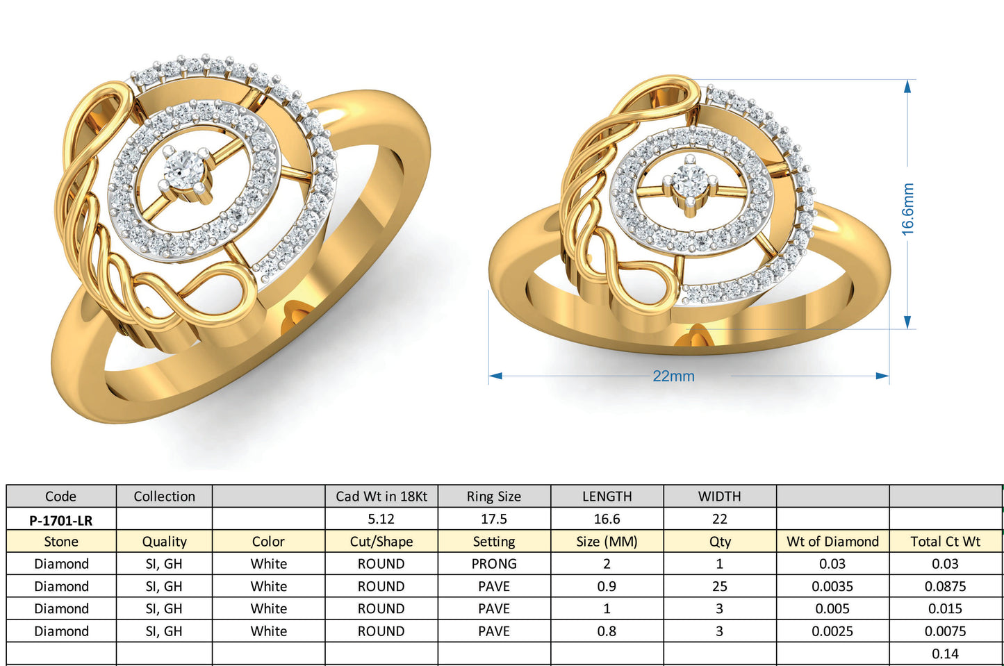 3D Jewelry Design Set Files STL 3DM P-1701