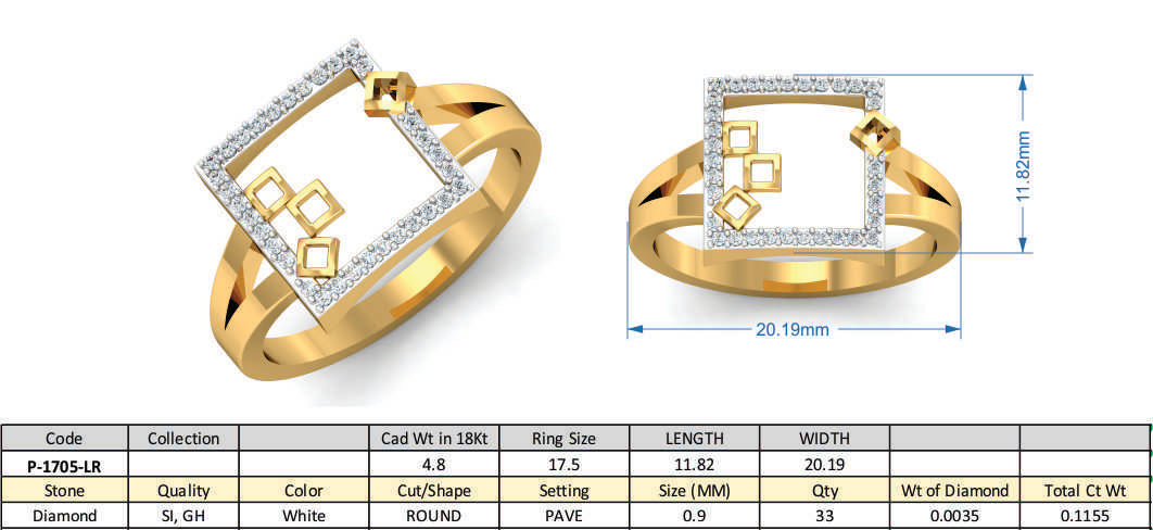 3D Jewelry Design Set Files STL 3DM P-1705