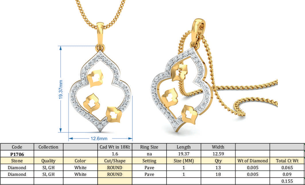 3D Jewelry Design Set Files STL 3DM P-1706