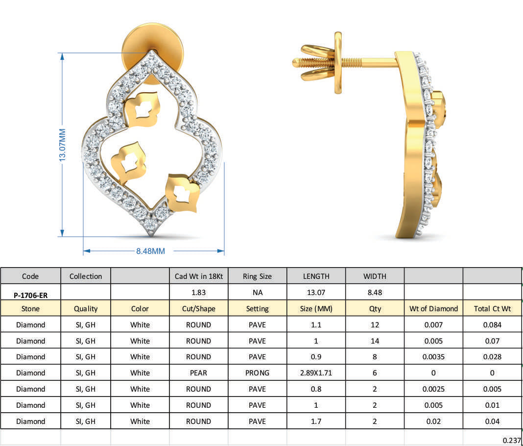 3D Jewelry Design Set Files STL 3DM P-1706