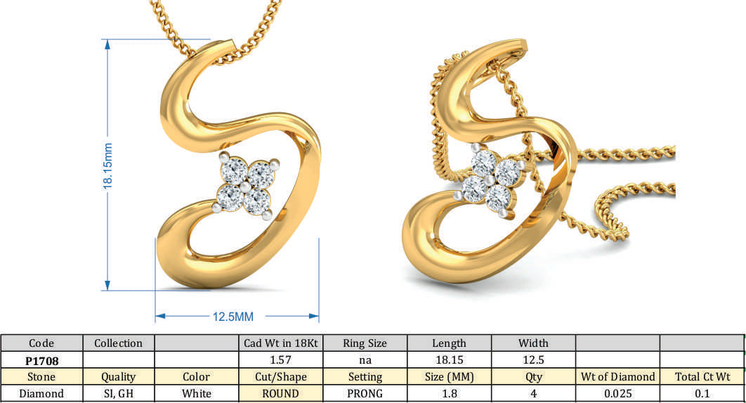 3D Jewelry Design Set Files STL 3DM P-1708