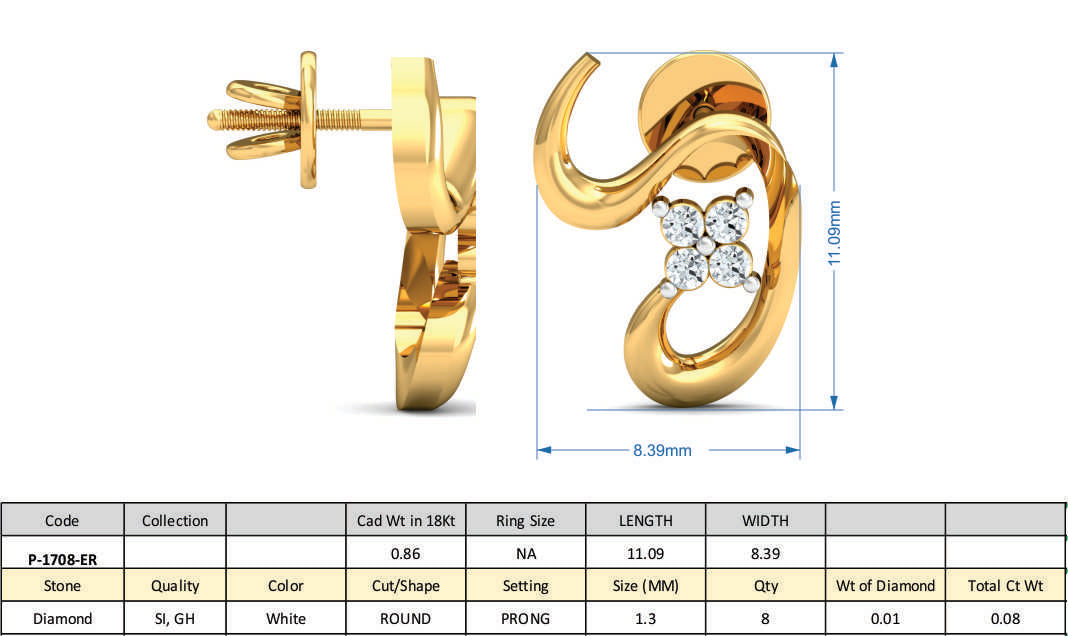 3D Jewelry Design Set Files STL 3DM P-1708