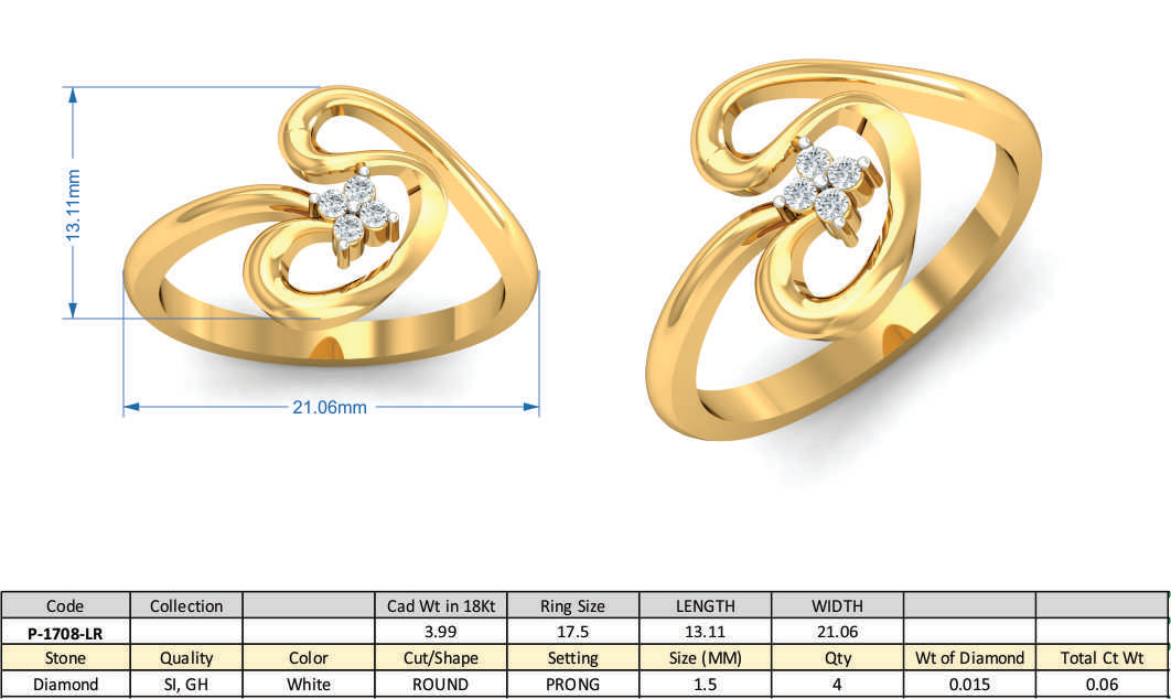 3D Jewelry Design Set Files STL 3DM P-1708