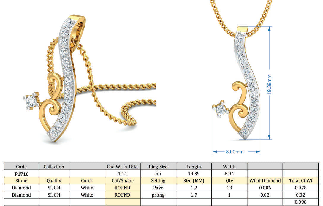 3D Jewelry Design Set Files STL 3DM P-1716