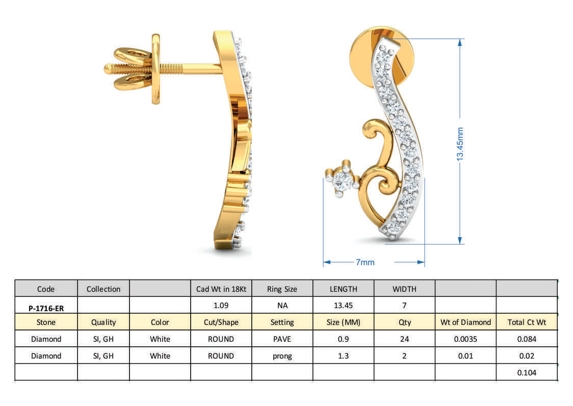 3D Jewelry Design Set Files STL 3DM P-1716