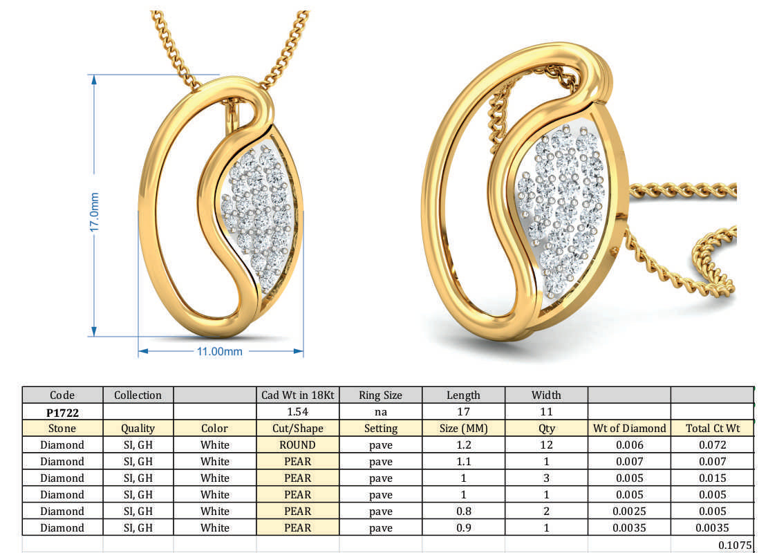 3D Jewelry Design Set Files STL 3DM P-1722