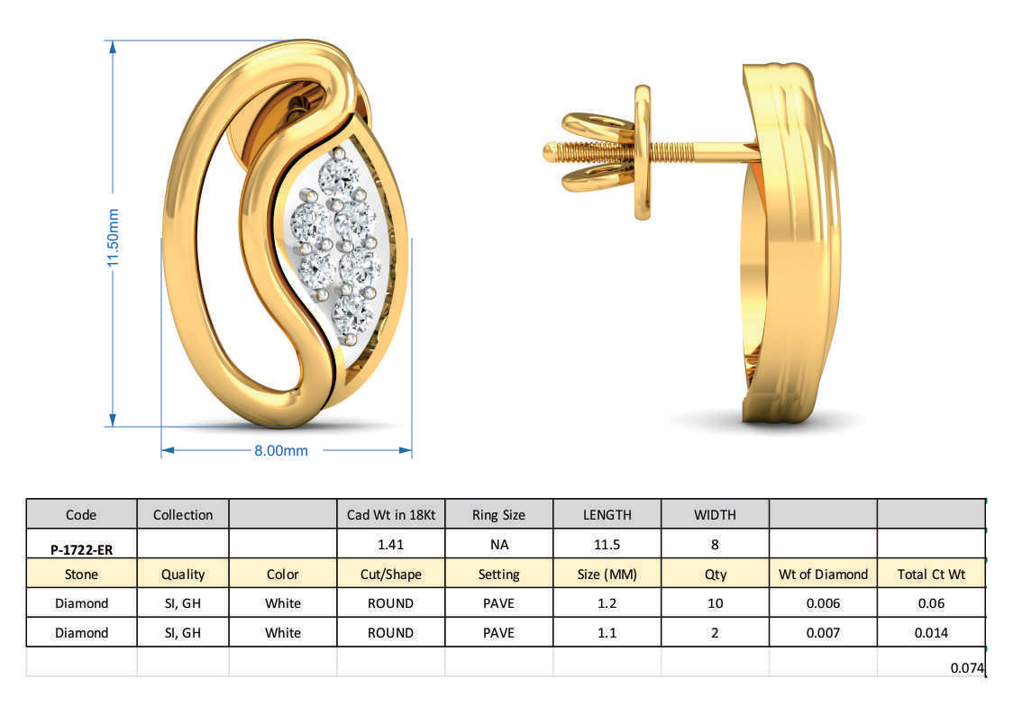 3D Jewelry Design Set Files STL 3DM P-1722