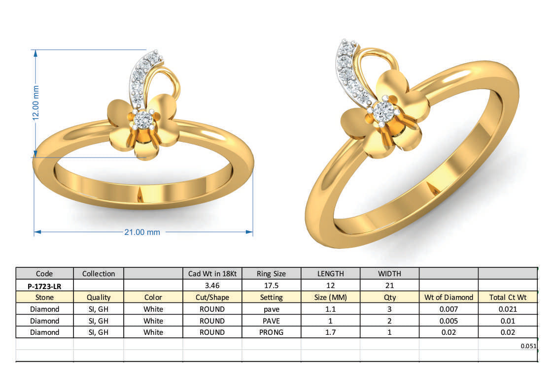 3D Jewelry Design Set Files 3DM JCAD P-1723