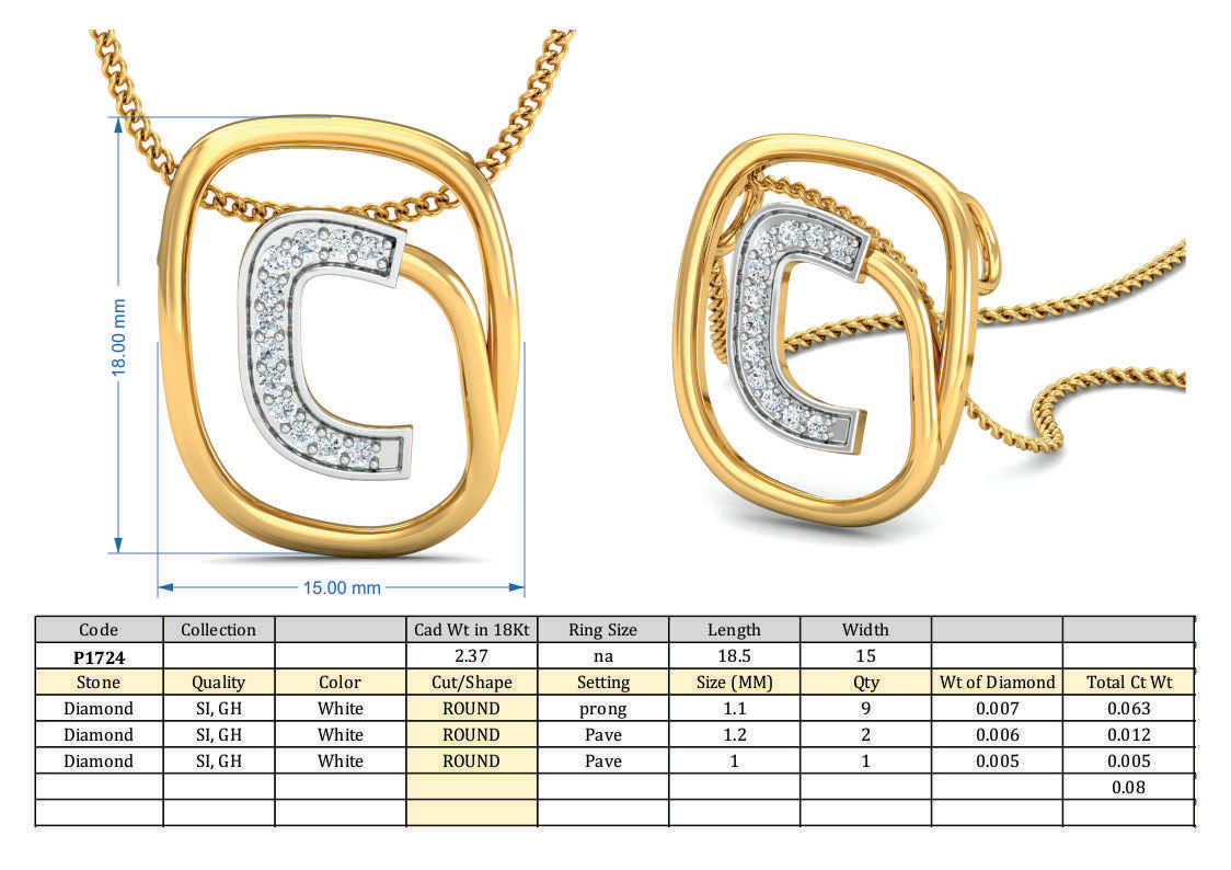 3D Jewelry Design Set Files STL 3DM P-1724