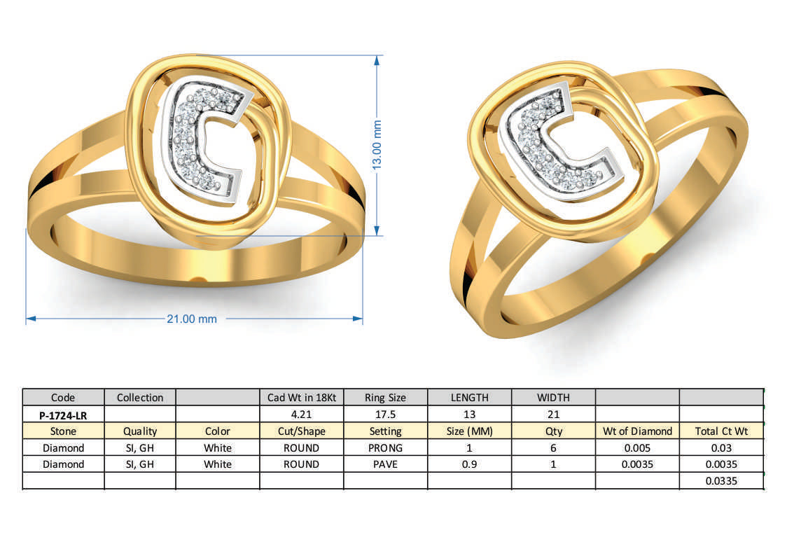 3D Jewelry Design Set Files STL 3DM P-1724