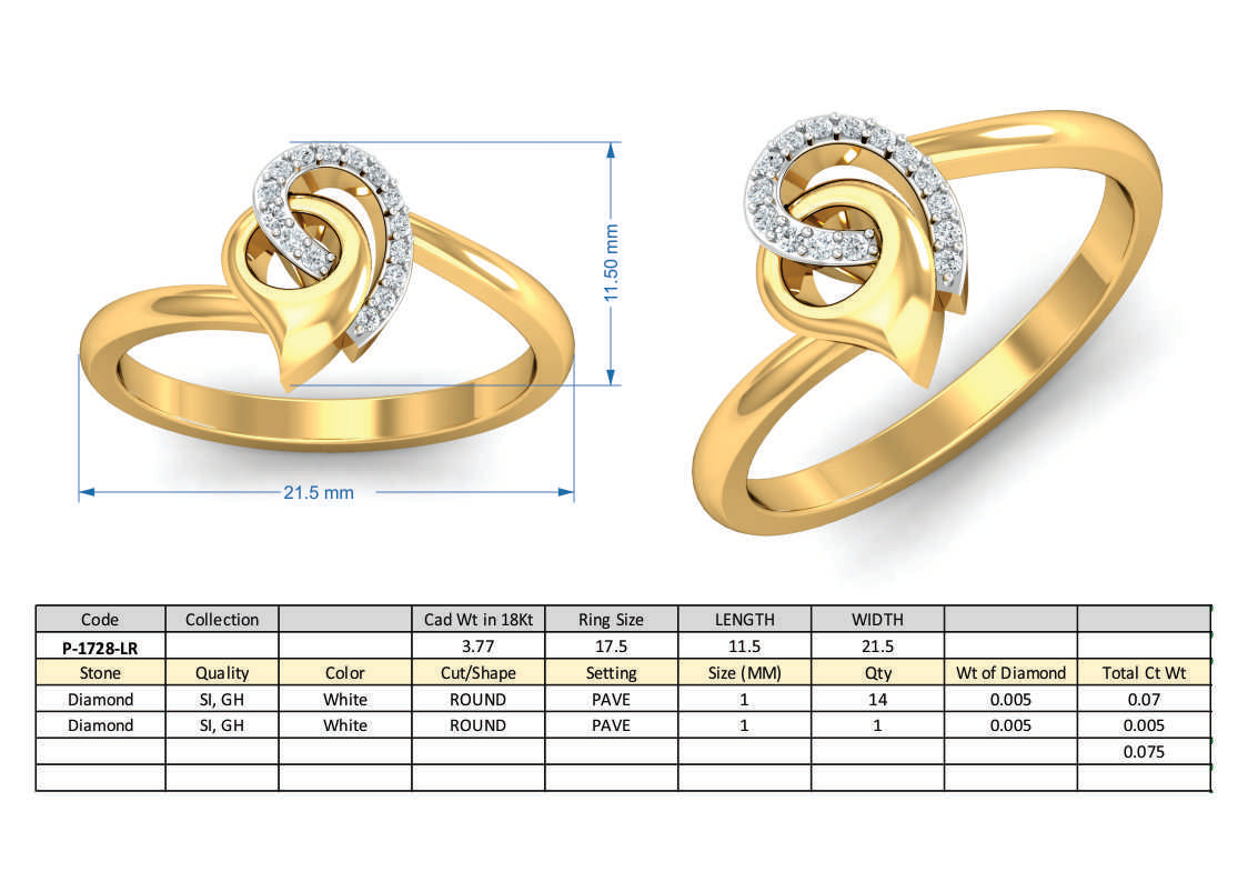 3D Jewelry Design Set Files STL 3DM P-1728