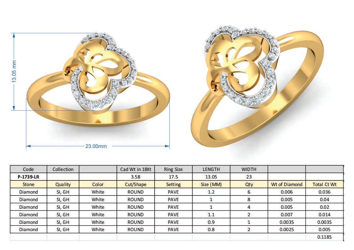 3D Jewelry Design Set Files STL 3DM P-1739