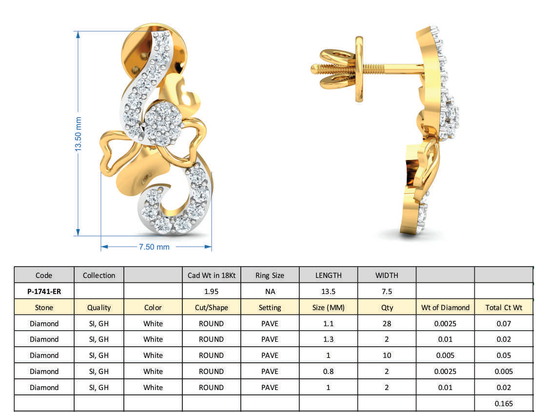 3D Jewelry Design Set Files STL 3DM P-1741