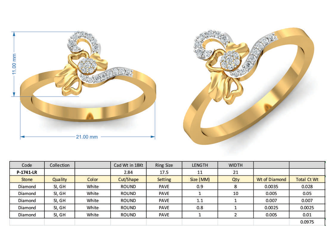 3D Jewelry Design Set Files STL 3DM P-1741